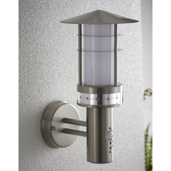 Brushed nickel dusk to store dawn outdoor lights